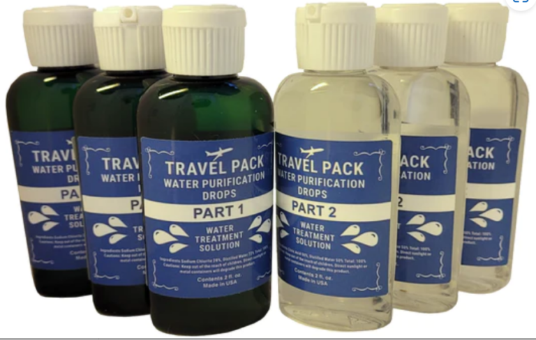 Travel Pack Chlorine Dioxide Water Purification Drops X3 Miracle Mineral Solution Mms 6665